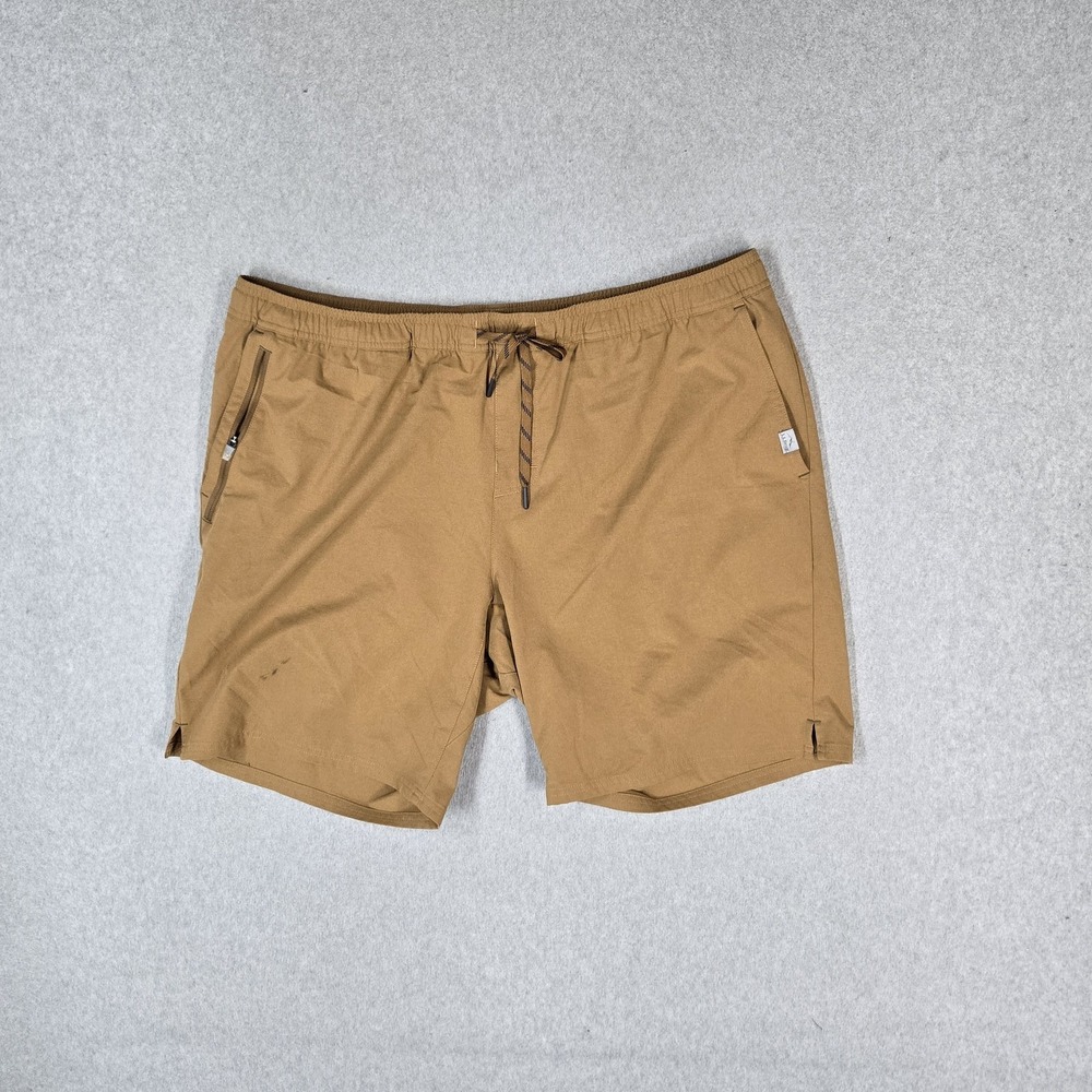 L.l.bean Men Activewear Shorts XL REGULAR Brown Sweat Zipper 8" Inseam READ